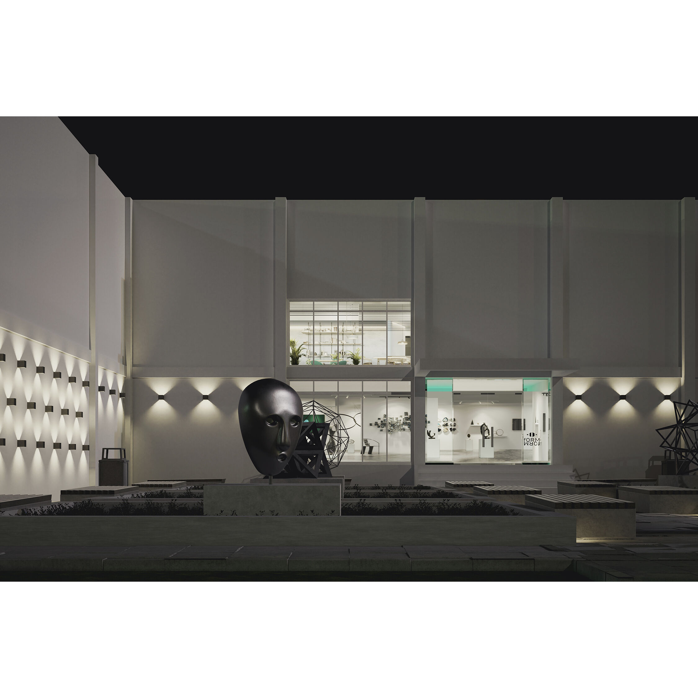 QB LED Wall Sconce Wall Light in Anthracite