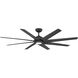 Roboto XL 70 inch Matte Black Downrod Ceiling Fan in 3000K