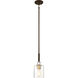 Studio 5 1 Light 5 inch Painted Bronze/Natural Brush Mini Pendant Ceiling Light