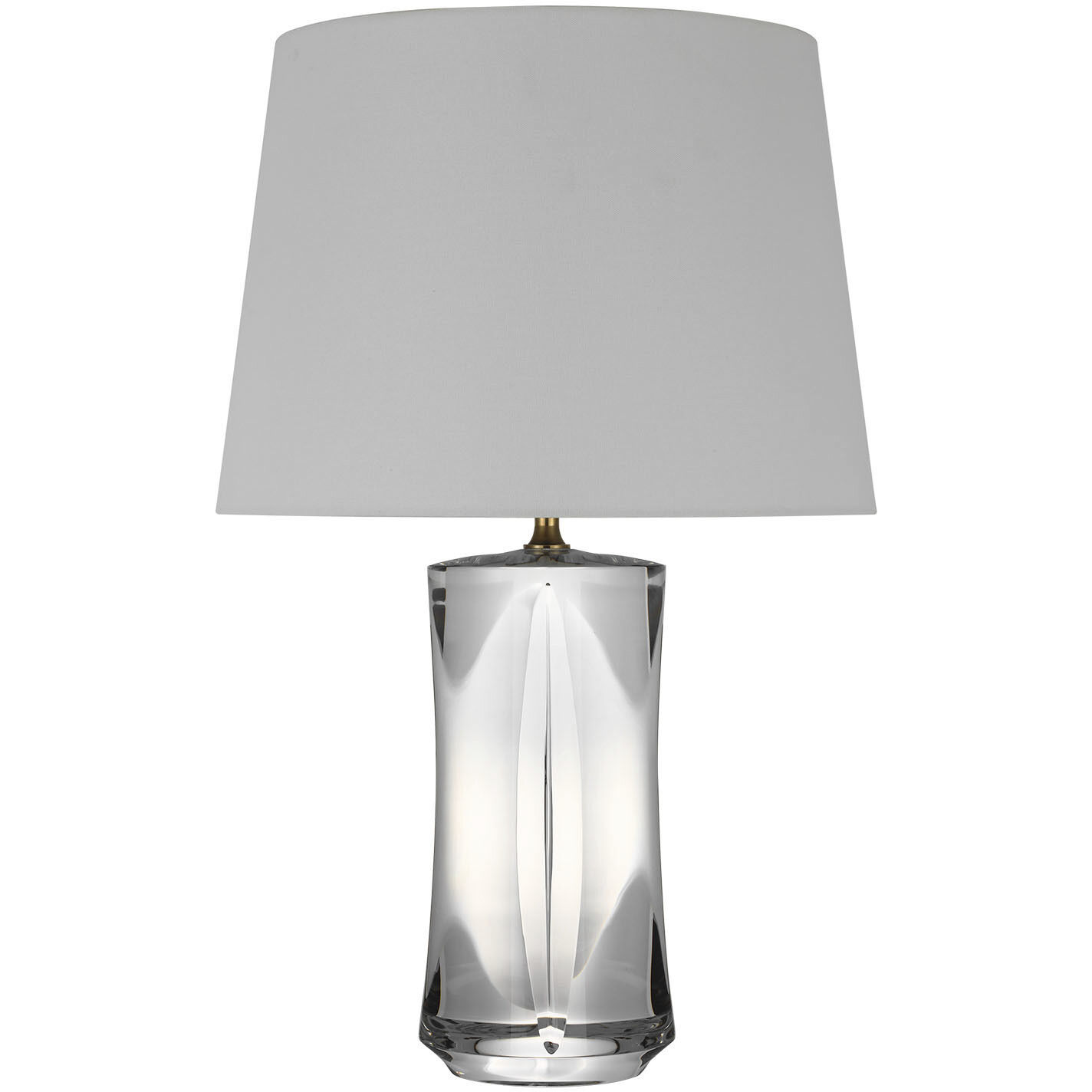 Julie Neill Figlia 27.25 inch 4.6 watt Crystal Cordless V-Cut Round Table Lamp Portable Light