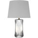 Julie Neill Figlia 27.25 inch 4.6 watt Crystal Cordless V-Cut Round Table Lamp Portable Light