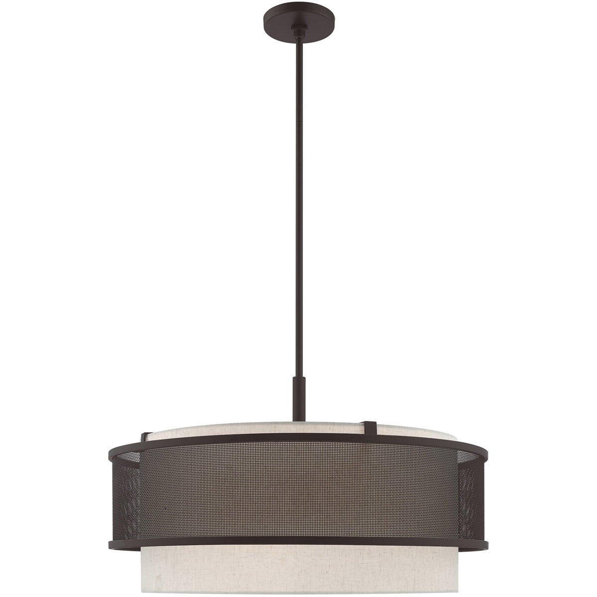 Braddock 5 Light 24 inch Bronze Pendant Chandelier Ceiling Light