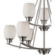 Casual Mission 9 Light 29 inch Brushed Nickel Chandelier Ceiling Light