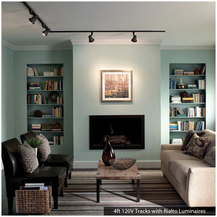 L Track 120 Black Track Component Ceiling Light