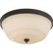 Willow 2 Light 13.5 inch Forest Bronze Flush Mount Ceiling Light