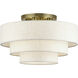 Manorwood 4 Light 21 inch Antique Brass Semi Flush Mount Ceiling Light, Extra Large