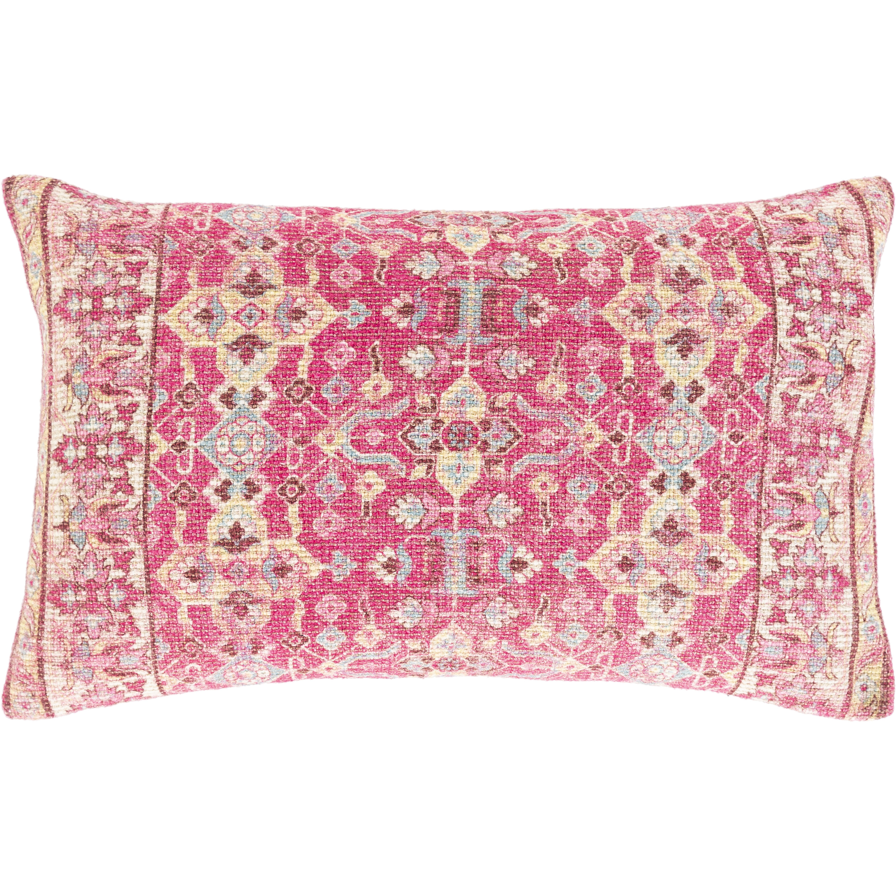 Surya MDN004 2214P Mandana 22 X 22 inch Magenta Pillow Kit Lumbar