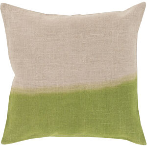 Dip Dyed 22 inch Khaki, Grass Green Pillow Kit