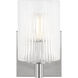 Lando 1 Light 4.75 inch Brushed Steel Wall Bath Fixture Wall Light