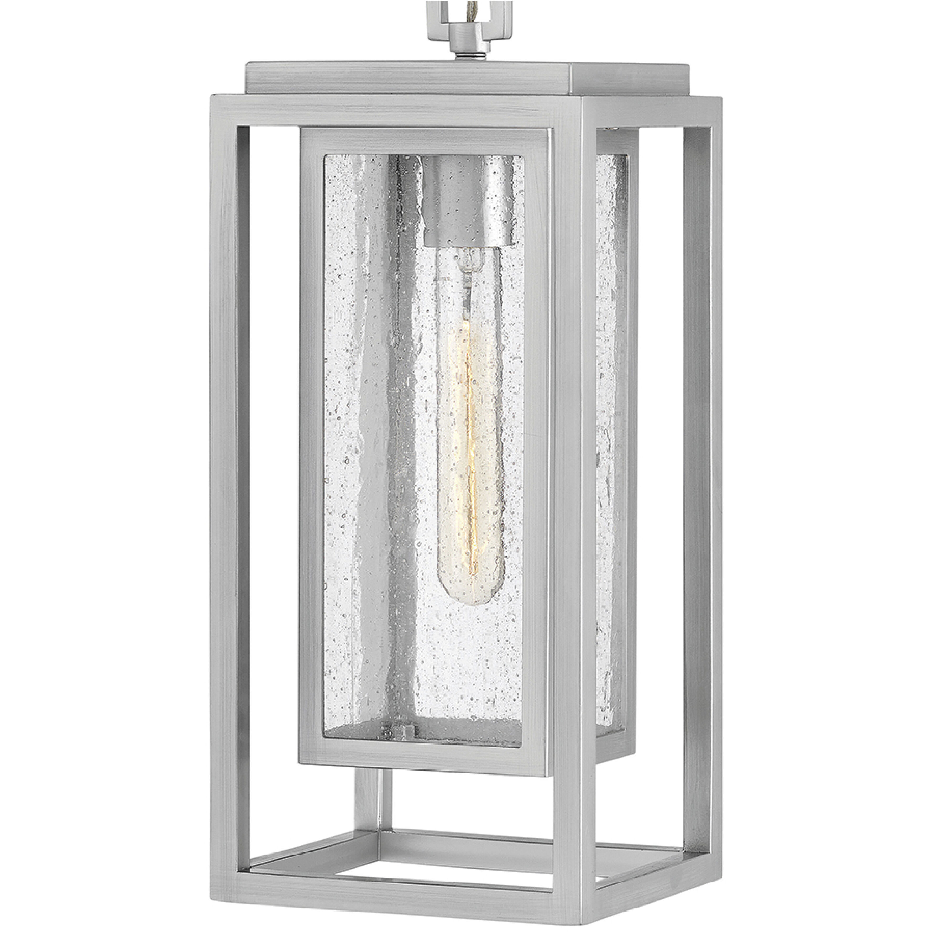 Coastal Elements Republic LED 7 inch Satin Nickel Outdoor Hanging Lantern, Estate Series