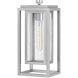 Coastal Elements Republic LED 7 inch Satin Nickel Outdoor Hanging Lantern, Estate Series
