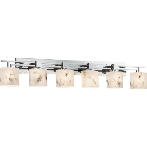 LumenAria 6 Light 56 inch Polished Chrome Bath Vanity Light Wall Light