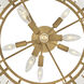 Simone LED 24 inch Burnished Gold Chandelier Ceiling Light in Alabaster, Multi Tier