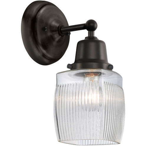 Aditi Colton LED 6 inch Matte Black Sconce Wall Light, Aditi