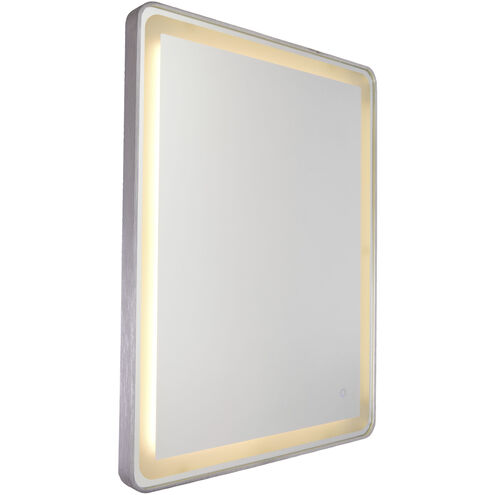 Reflections 32 X 24 inch Brushed Aluminum Wall Mirror