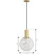 Narra 1 Light 12 inch Legacy Brass Pendant Ceiling Light