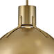 Argo LED 20 inch Heritage Brass Indoor Pendant Ceiling Light