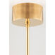 Saturn LED 34 inch Aged Brass Flush Mount Ceiling Light