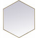 Eternity 38 X 32 inch Brass Wall Mirror