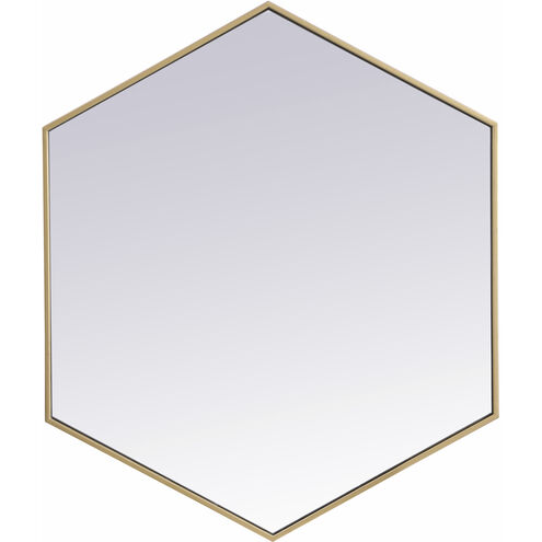 Eternity 38 X 32 inch Brass Wall Mirror