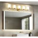 Henri 5 Light 42 inch Modern Gold Bathroom Vanity Wall Light