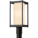 Cela 1 Light 18.6 inch Coastal White Outdoor Post Light in Opal