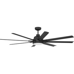 Rush 65 inch Flat Black Ceiling Fan (Blades Included)
