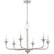 Jolenne 6 Light 32 inch Brushed Polished Nickel Chandelier Ceiling Light