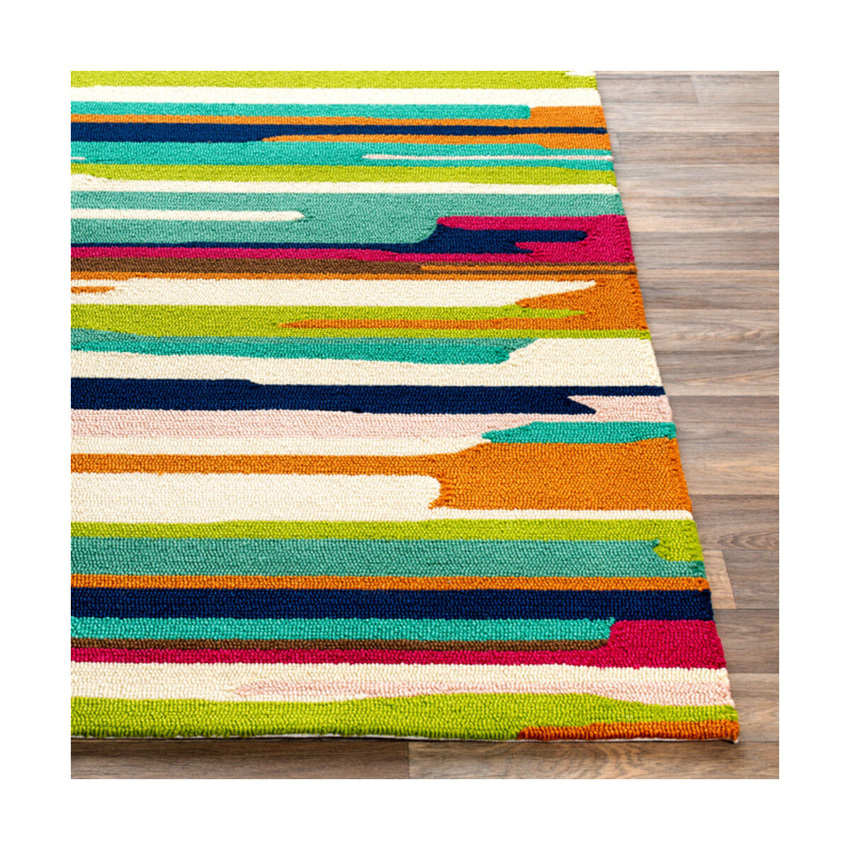 Rain 96 X 96 inch Burgandy/Navy/Brown/Cream/Aqua/Burnt Orange Handmade Rug in 8 Ft Round, Round