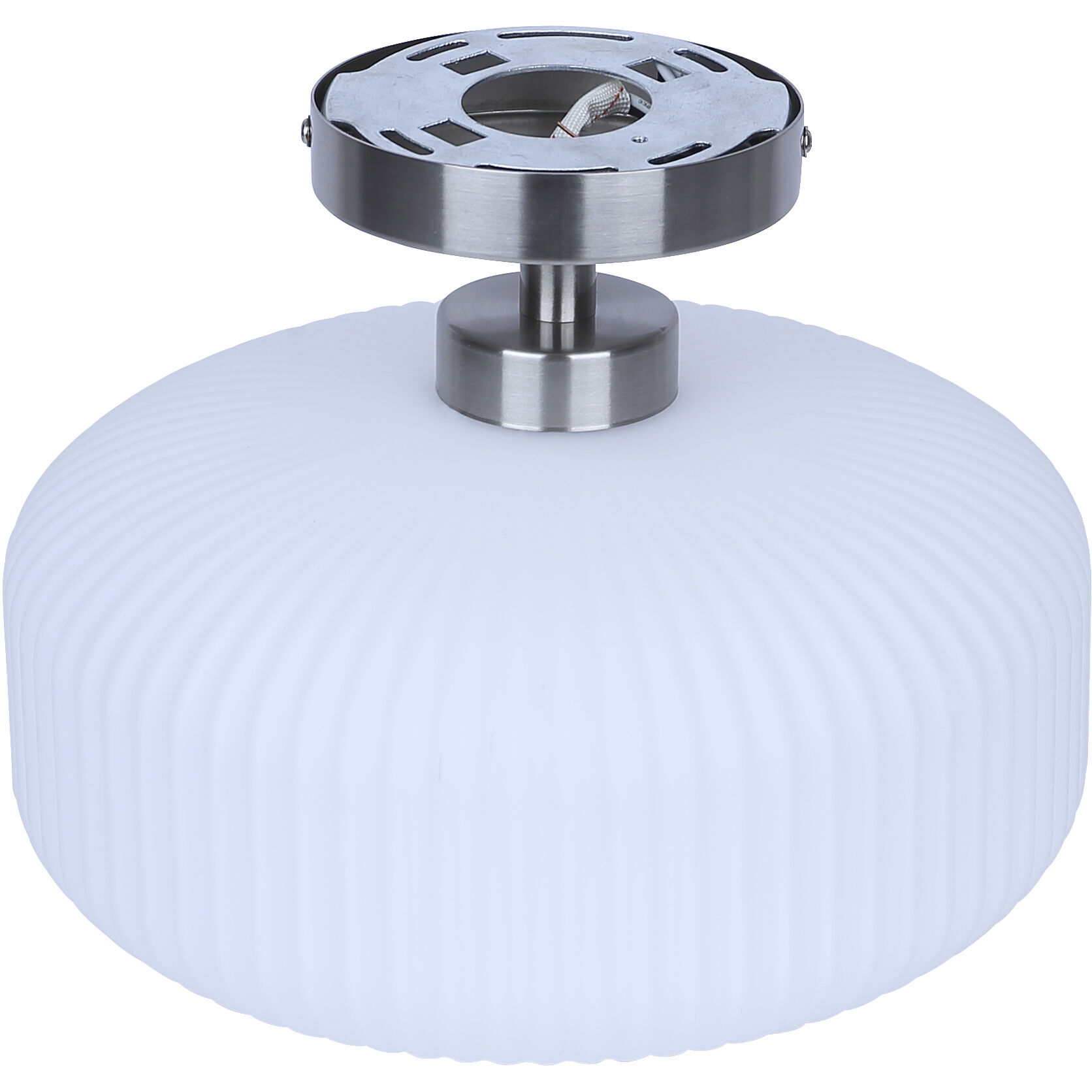 Mallory 1 Light 10.5 inch Brushed Nickel Flush Mount Ceiling Light