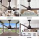Atlas Alessandra-LK 56 inch Textured Bronze with Gray Ash Blades Indoor/Outdoor Ceiling Fan