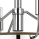 Saluda 6 Light 26 inch Chrome and Oak Chandelier Ceiling Light, Candelabra Style