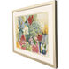 Flower Melange Green and Blue and Red and Yellow Framed Art