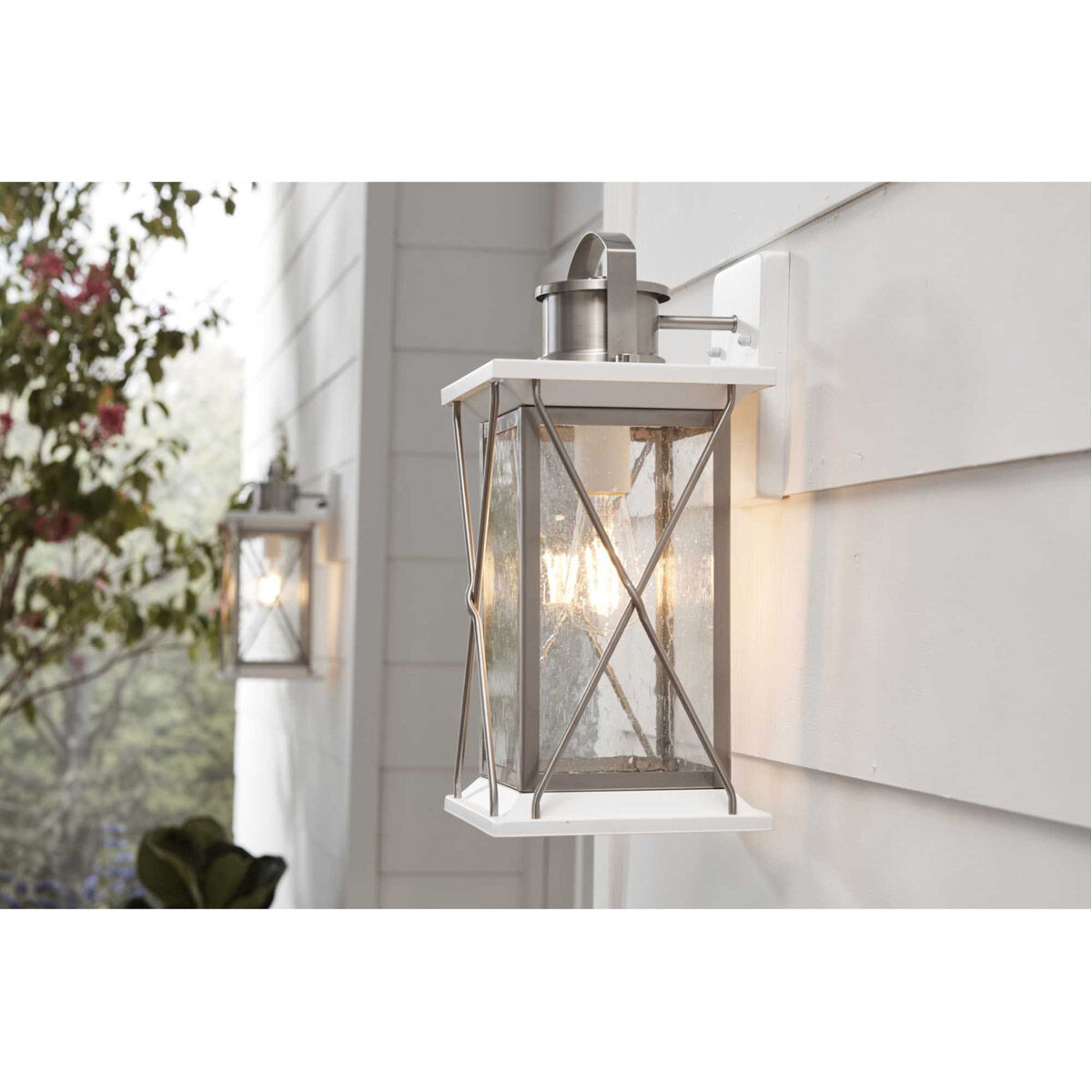 Barlowe 1 Light 16 inch Stainless Steel Outdoor Wall Lantern, Medium