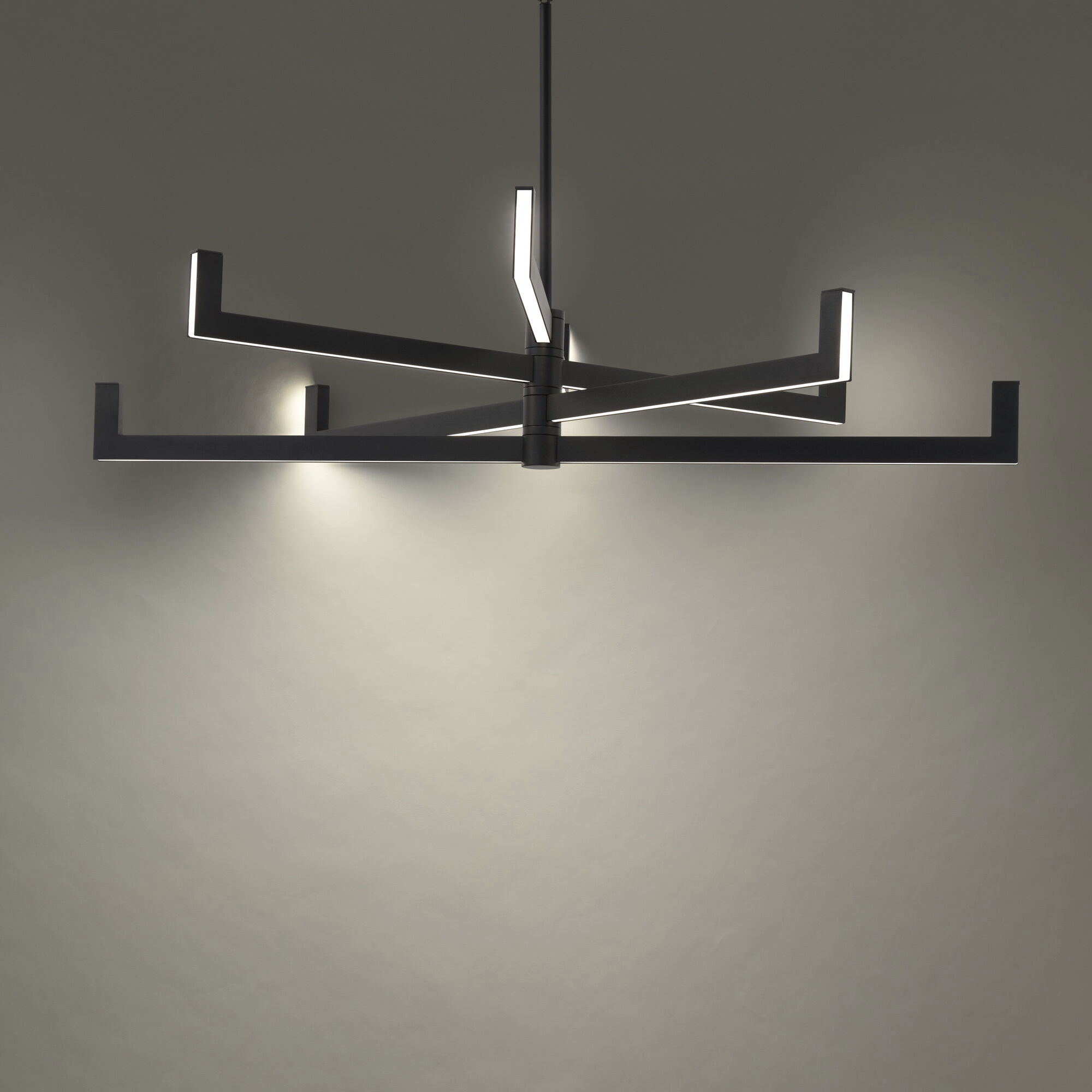 Ferrous LED 15 inch Black Chandelier Ceiling Light in 2700K, dweLED