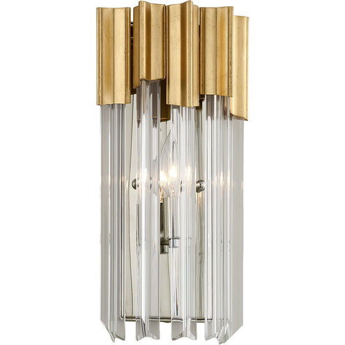 Charisma 1 Light 6.75 inch Gold Leaf with Polished Stainless ADA Wall Sconce Wall Light