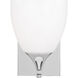 Drew & Jonathan Toffino 1 Light 6 inch Chrome Sconce Wall Light in Milk Glass