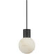 Sean Lavin Mina LED 5 inch Black Pendant Ceiling Light in 2700K, Black Cord, Small