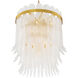 Erika 9 Light 27.95 inch Antique Brass and Clear Glass Pendant Ceiling Light