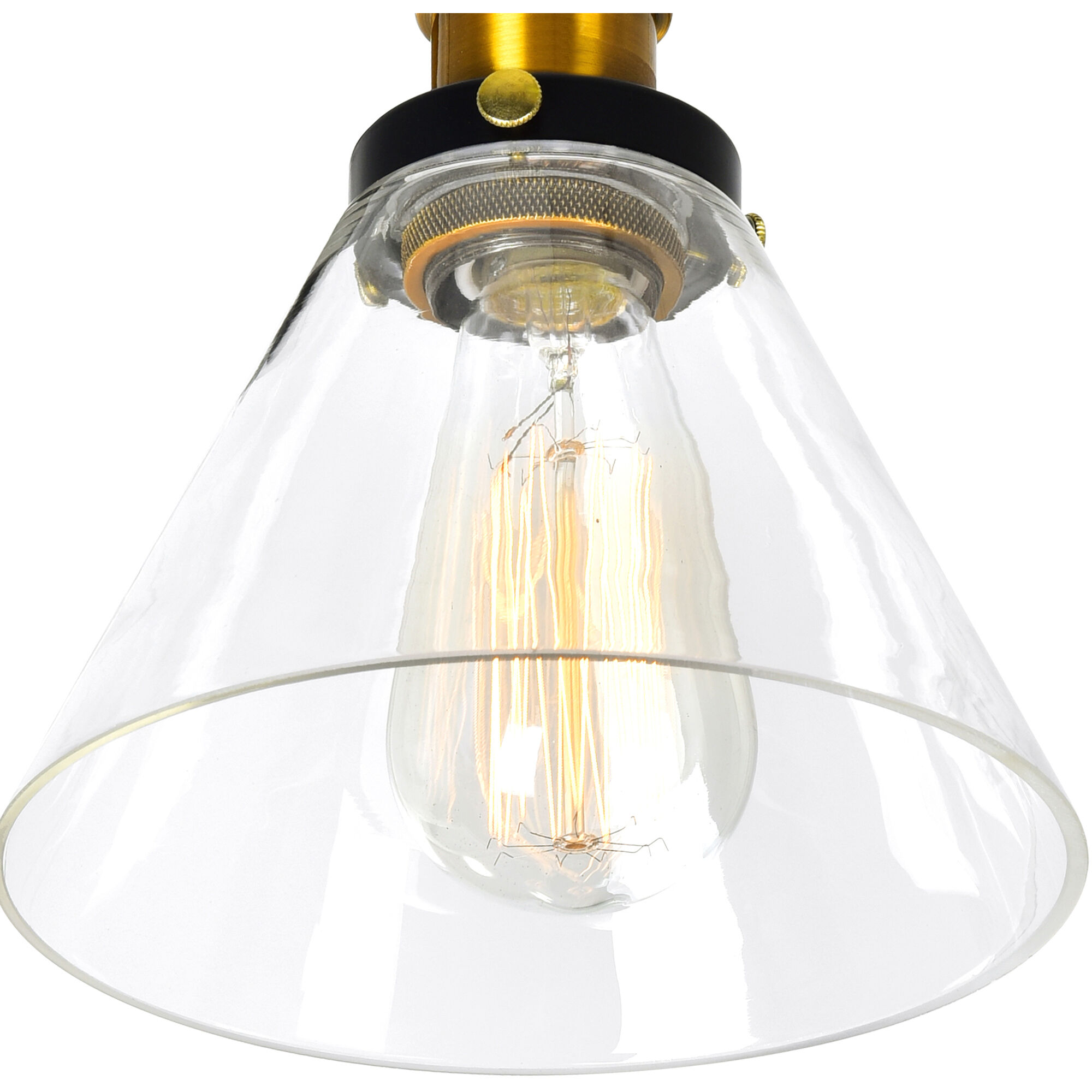 Eustis 2 Light 15 inch Black and Gold Brass Wall Light