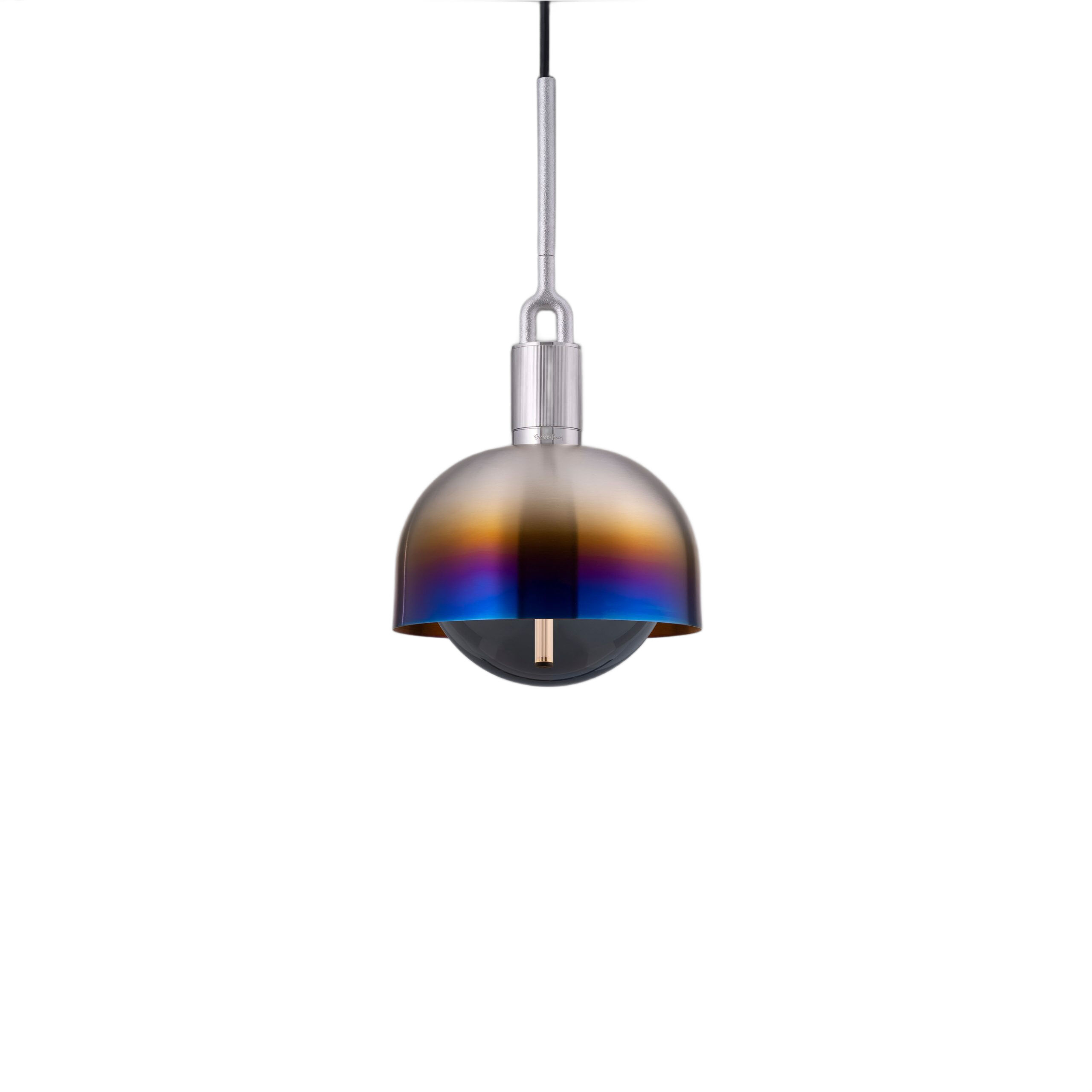 Forked LED 7.87 inch Burnt Steel Pendant Ceiling Light