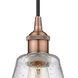 Edison Cindyrella LED 7 inch Antique Copper Mini Pendant Ceiling Light