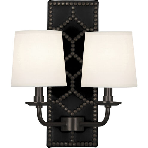 Williamsburg Lightfoot 2 Light 13.5 inch Blacksmith Black Wall Sconce Wall Light in Deep Patina Bronze