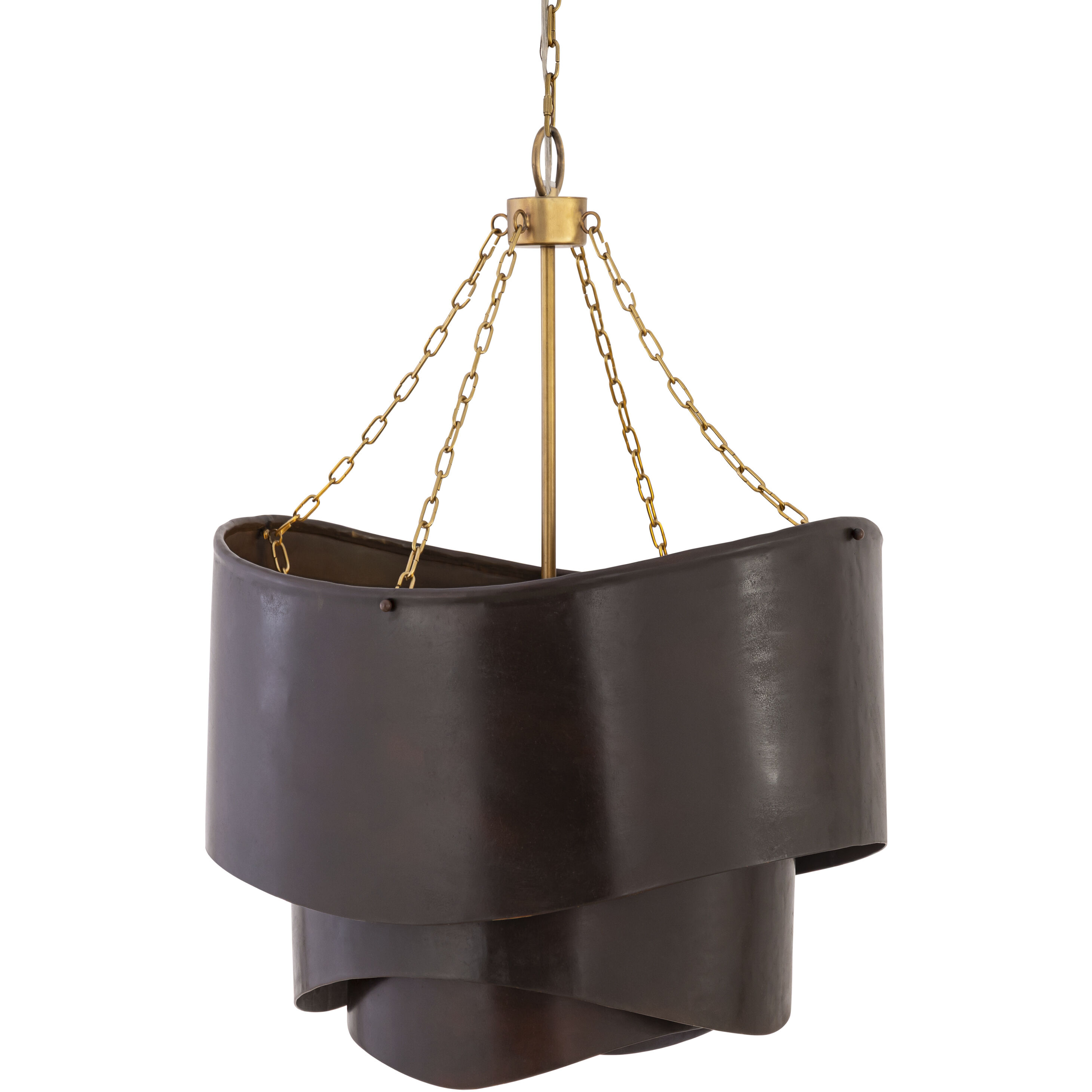 Zyra 3 Light 19 inch Legacy Brass and Dark Bronze Pendant Ceiling Light