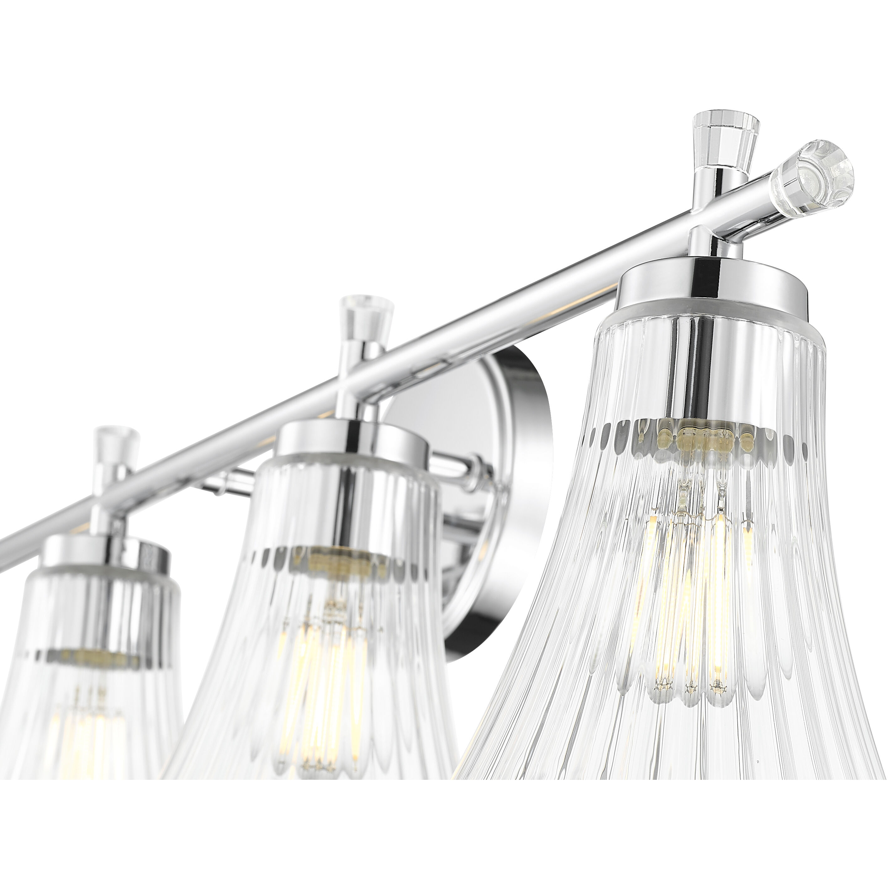 Belle 4 Light 32 inch Chrome Bath Vanity Light Wall Light