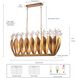 Callista 7 Light 47.5 inch Antique Gold Leaf Linear Chandelier Ceiling Light