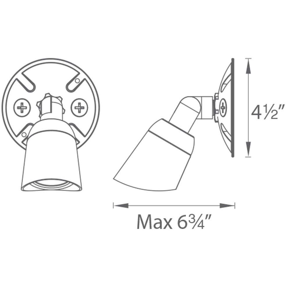 Endurance LED 6.75 inch Black Outdoor Wall Lighting in 5000K, WAC Limited