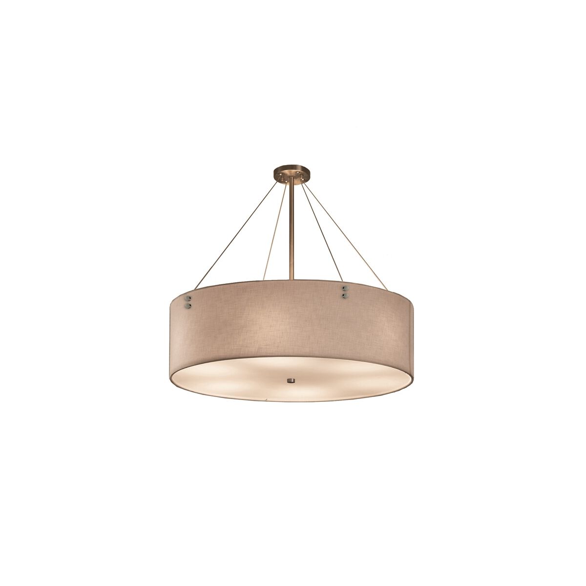 Textile LED 48 inch Matte Black Drum Pendant Ceiling Light in Concentric Circles White 5600 Lm LED