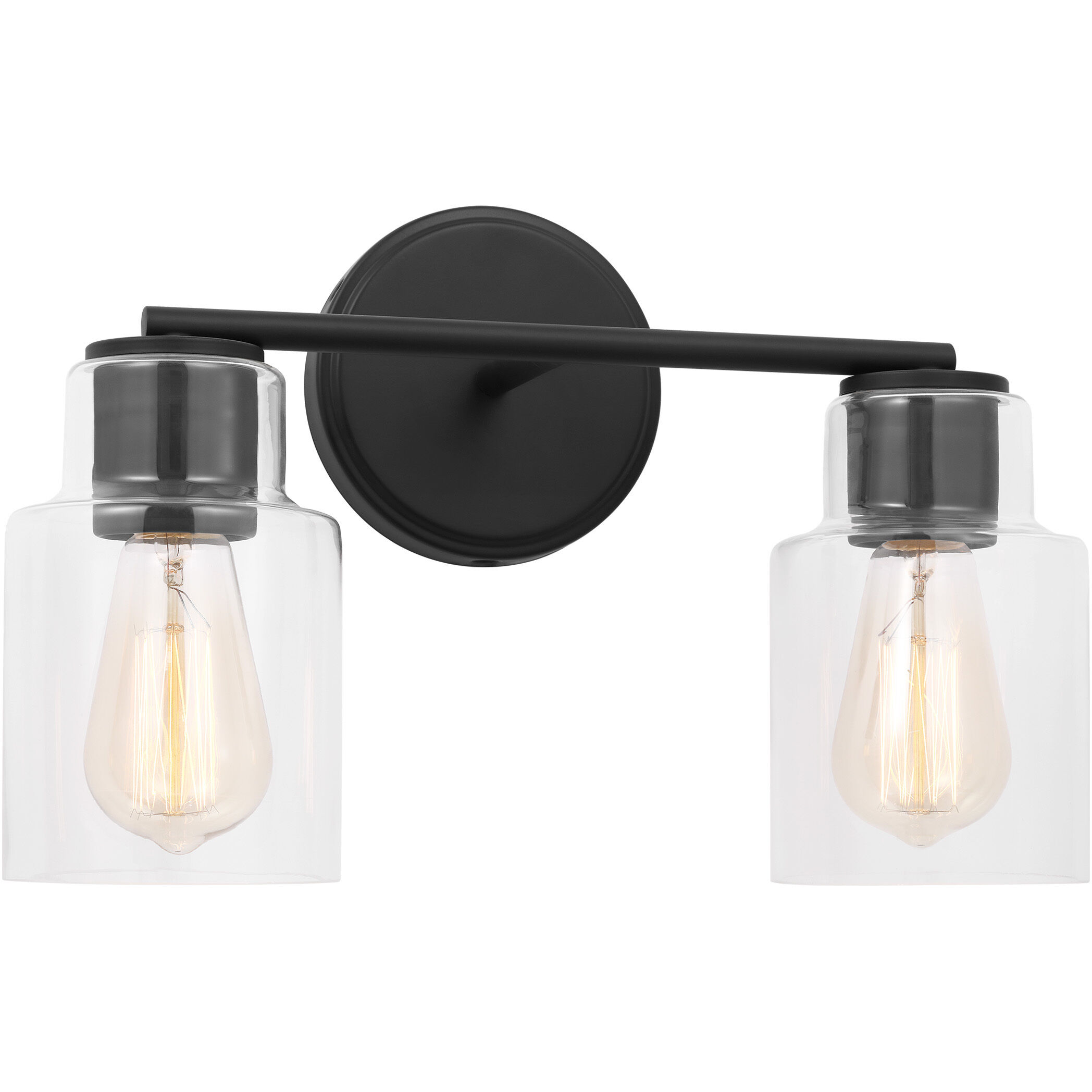 Drew & Jonathan Sayward 2 Light 14.13 inch Midnight Black Wall Bath Fixture Wall Light