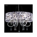 Contemporary 6 Light 31 inch Silver Crystal Chandelier Ceiling Light